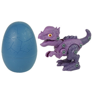 Zestaw dinozaur stygimoloch z jajkiem diy śrubokręt fioletowy