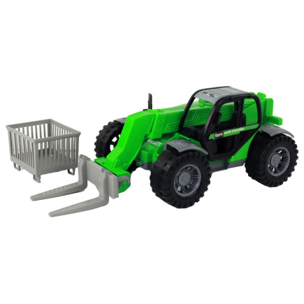 Zielony traktor z dźwigiem - maszyna rolnicza EAN: 5905679077115