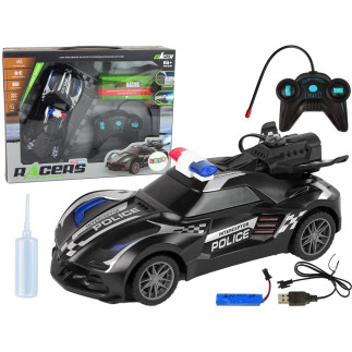 Auto sportowe r/c policja czarne zdalnie sterowane