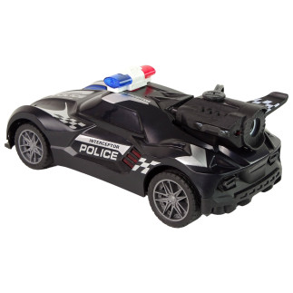 Auto sportowe r/c policja czarne zdalnie sterowane