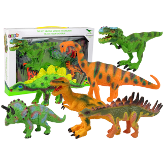 Zestaw dinozaurów figurki modele 6 sztuk akcesoria
