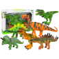 Zestaw Dinozaurów Figurki Modele 6 Sztuk z Akcesoriami - EAN: 5905214970550