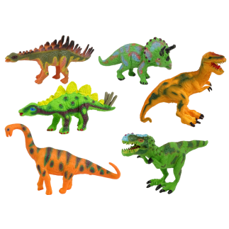Zestaw Dinozaurów Figurki Modele 6 Sztuk z Akcesoriami - EAN: 5905214970550