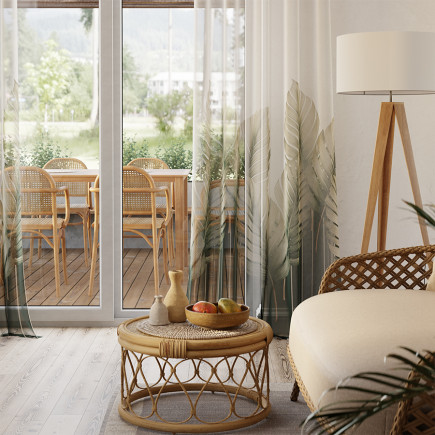 Tropicana firana z ołowianką etamina wzór od dołu, wysokość 295cm, kolor 001