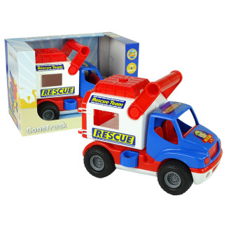 Samochód ratowniczy auto construck niebiesko biały polesie 41937