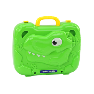 Stolik walizka zestaw diy układanka klocki dinozaur wkrętarka 249 ele.