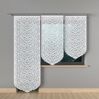 Anika panel żakardowy gotowy, szerokość 90 x wysokość 230cm, kolor 001 biały