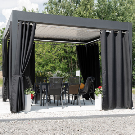 Tkanina dekoracyjna zewnętrzna premium Moana 150 cm czarna EAN: 5906450005938