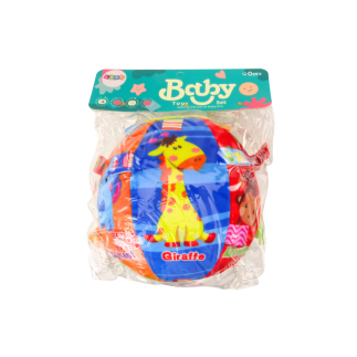 Piłka pluszowa miękka sensoryczna edukacyjna grzechotka zwierzątka 18cm