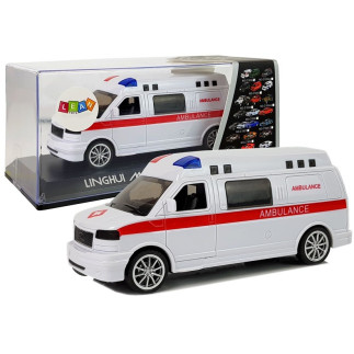 Ambulans karetka pogotowia z napędem dźwięk syrena światła