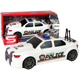 Auto sportowe policja 1:16 biały dźwięk