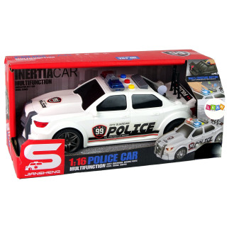 Auto sportowe policja 1:16 biały dźwięk