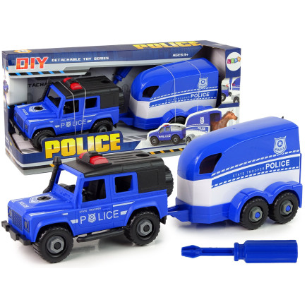 Auto terenowe transporter policja do rozkręcania diy koń
