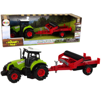 Traktor dla dzieci z przyczepką autko farma