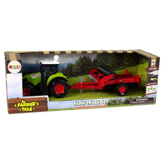 Traktor dla dzieci z przyczepką autko farma