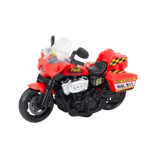 Motocykl policyjny z dźwiękiem i światłami biały-czerwony 1:10 EAN: 5905991018612