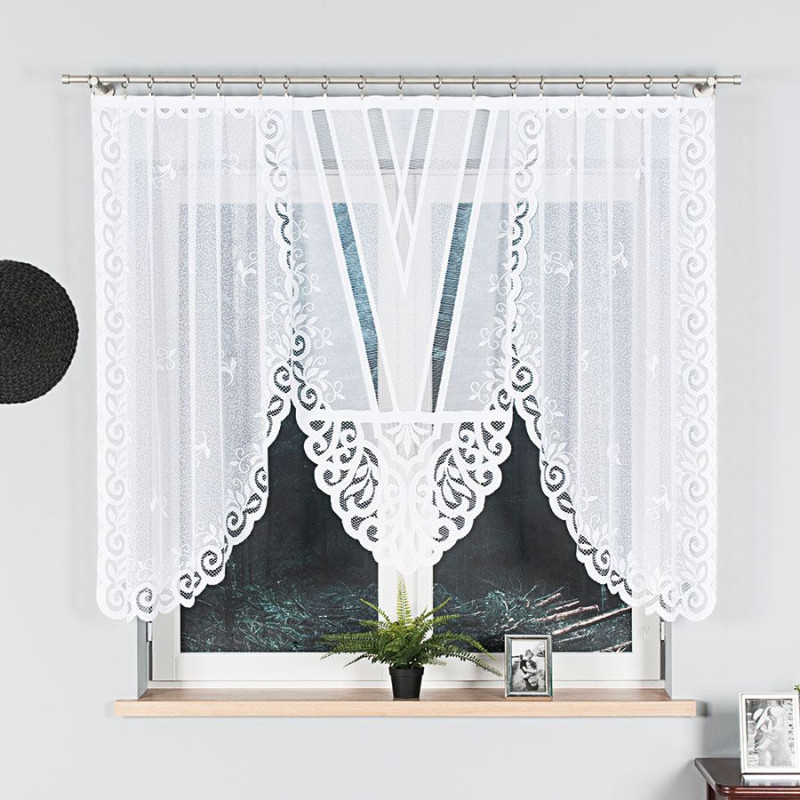 Rozalia firanka żakardowa gotowa 250x140cm biały EAN: 5907693234901