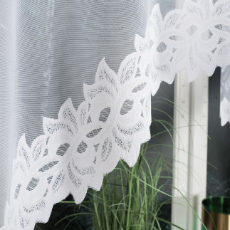 Bastia firanka żakardowa gotowa, szerokość 250 x wysokość 130cm, kolor 001 biały