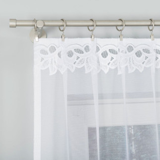 Bastia firanka żakardowa gotowa, szerokość 250 x wysokość 130cm, kolor 001 biały