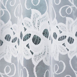 Bastia firanka żakardowa gotowa, szerokość 250 x wysokość 130cm, kolor 001 biały