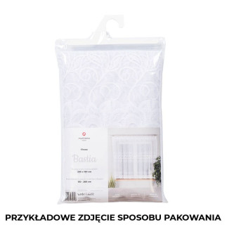 Bastia firanka żakardowa gotowa, szerokość 250 x wysokość 130cm, kolor 001 biały