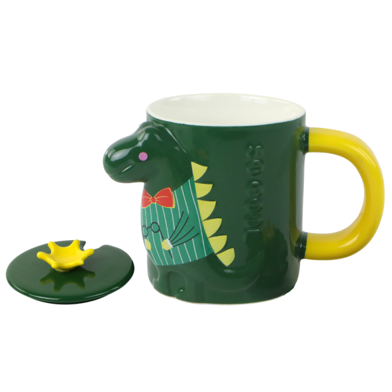 Kubek z przykrywką Zielony Dinozaur 400 ml EAN: 5905884452974