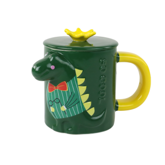 Kubek z przykrywką Zielony Dinozaur 400 ml EAN: 5905884452974