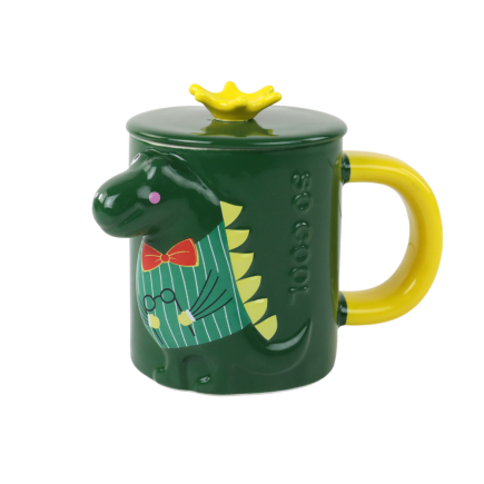 Kubek z przykrywką Zielony Dinozaur 400 ml EAN: 5905884452974