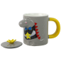 Kubek ceramiczny z pokrywką szary dinozaur 400 ml EAN: 5905884452998