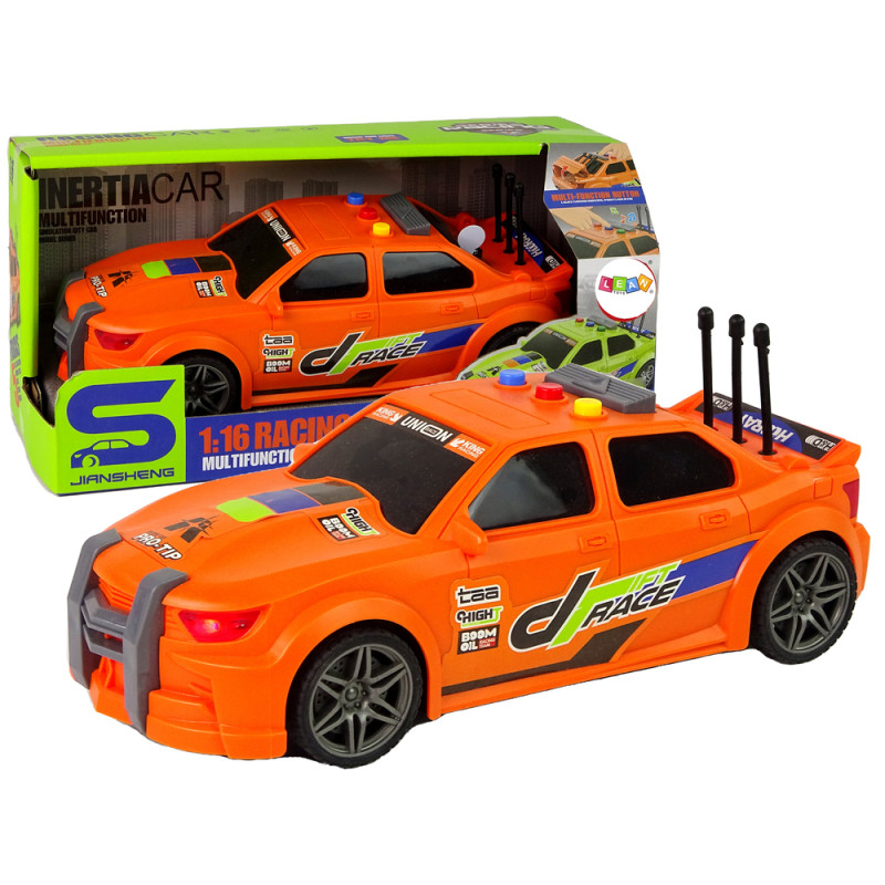 Auto Sportowe Wyścigowe 1:16 Pomarańczowe z Dźwiękiem EAN: 5905991012986