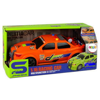 Auto sportowe wyścigowe 1:16 pomarańczowy dźwięk