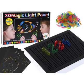 Magiczna tablica edukacyjna 3d podświetlana układanka 180 ele.