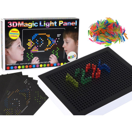 Magiczna tablica edukacyjna 3d podświetlana układanka 180 ele.