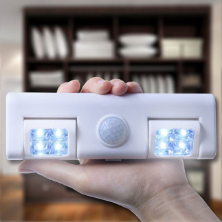 Zd26a lampka 8 led czujnik ruchu biała