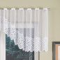 Malwina firanka żakardowa odpasowana, szerokość 410 x  wysokość 80cm, kolor 001 biały