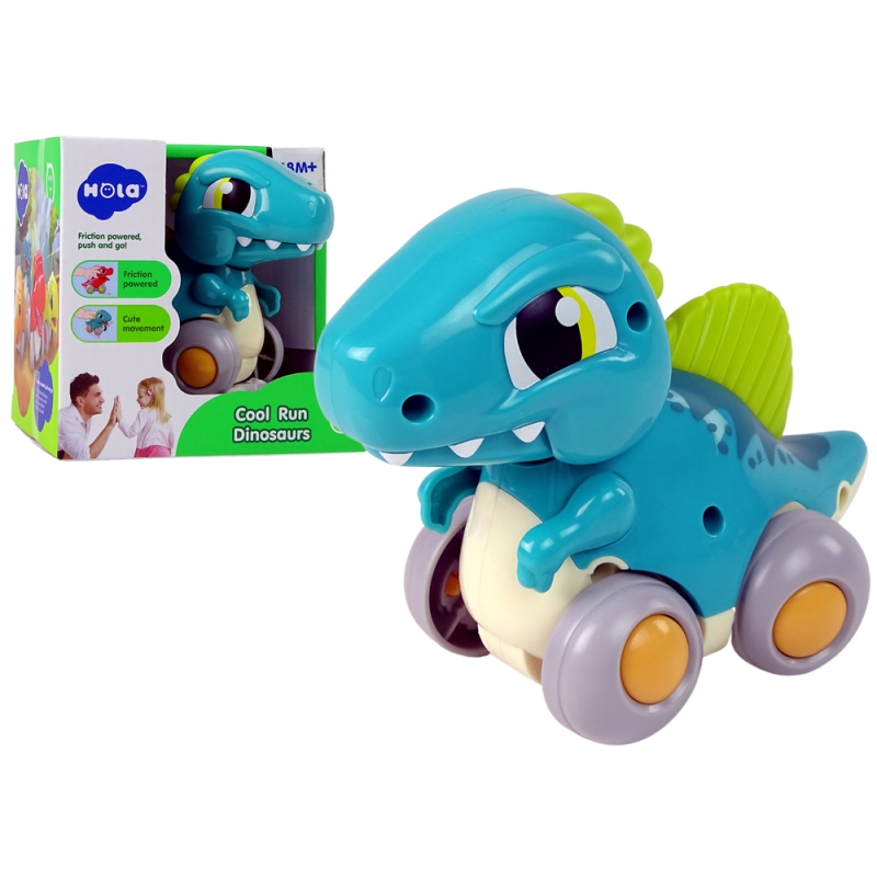 Niebieski Spinosaurus na kółkach - Dinozaur Figurki Zabawka | EAN: 5905214977054