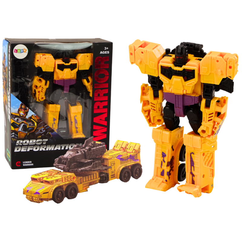 Robot-czołg X-Warrior 2w1 z bronią - transformacja, żółty | EAN: 5905991018056