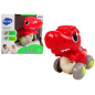 Dinozaur na kółkach t-rex czerwony figurka
