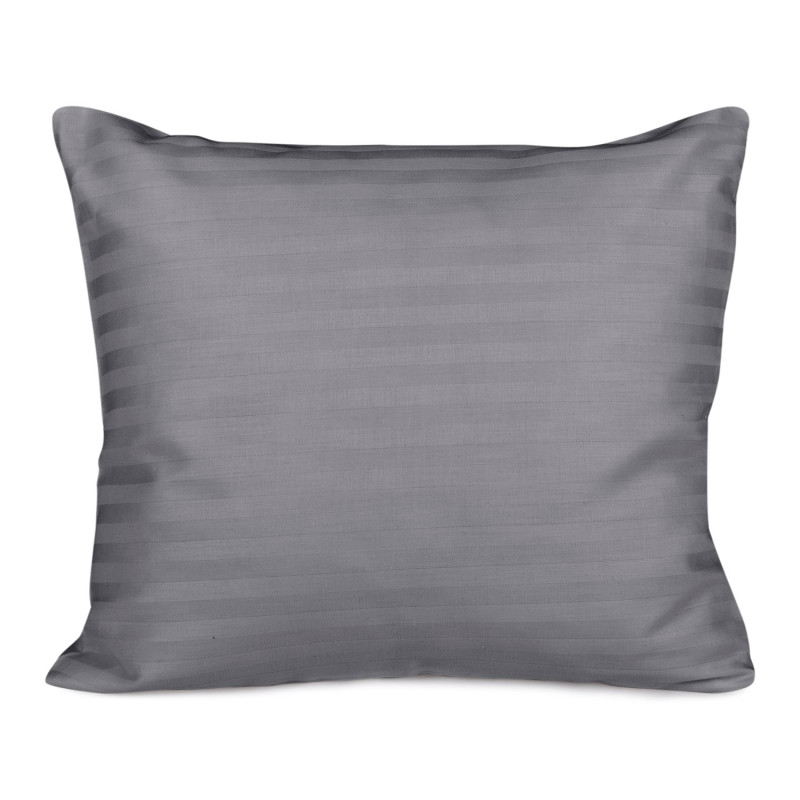 Poszewka Satyna Bawełna Cizgili Anthracite 70x80 - EAN: [wstaw EAN]