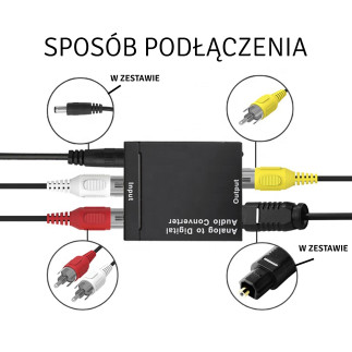 Ak319 audio konwerter spdif + kabel opt