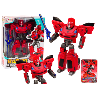 Auto-robot 2w1 transformacja sportowy czerwony