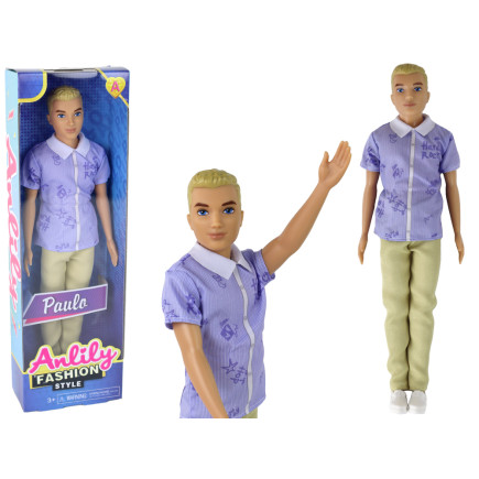 Lalka dla dzieci chłopak paulo koszula blond włosy