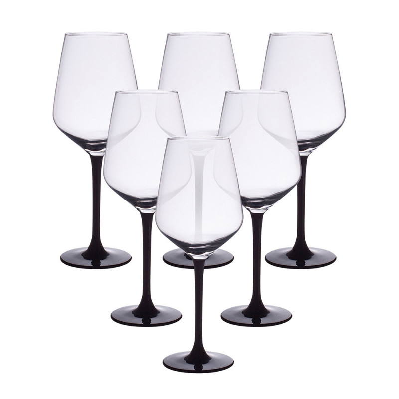Rubin Black Kpl. 6 Kieliszków do Wina Czerwonego 370 ml - EAN: 5907508188191 Rubin Black Kpl. 6 Kieliszków do Wina Czerwonego 370 ml - EAN: 5907508188191