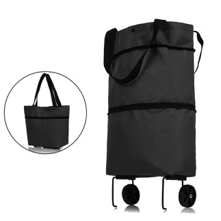 Ag392b składana torba na kółkach black