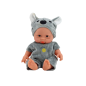 Mała lalka bobas w siwym ubranku i czapeczce koala - EAN: 5905991005834