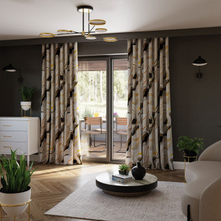 Stone tkanina dekoracyjna blackout, 145cm, kolor 001  biały