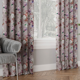 Eleonor tkanina dekoracyjna blackout, 145cm, kolor 002 wrzosowo pastelowy