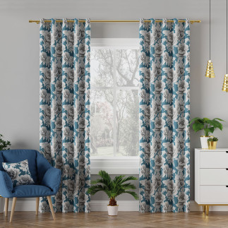 Colette tkanina dekoracyjna blackout, 145cm, kolor 003 niebieski