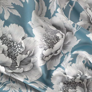 Colette tkanina dekoracyjna blackout, 145cm, kolor 003 niebieski