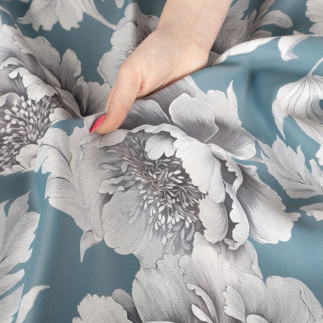 Colette tkanina dekoracyjna blackout, 145cm, kolor 003 niebieski